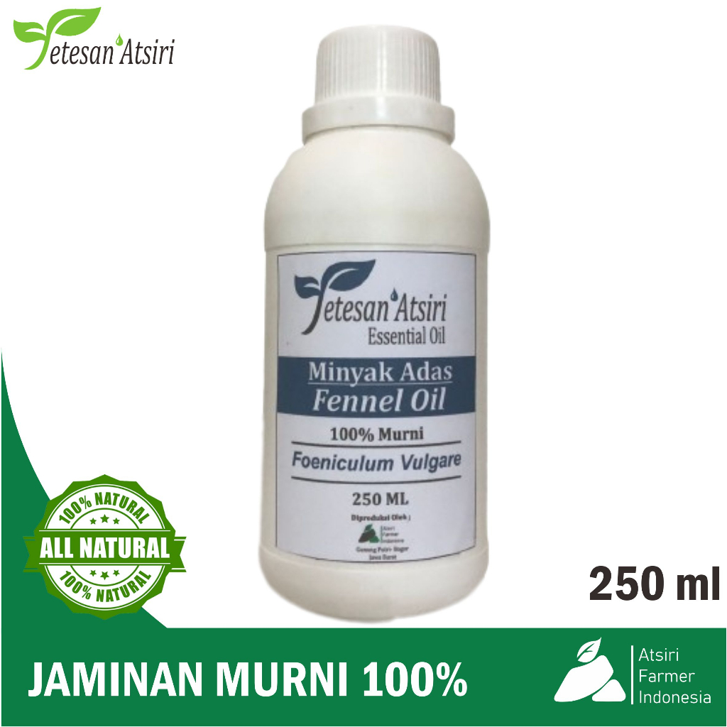 250ml minyak atsiri adas murni fennel pure essential oil therapeutic grade