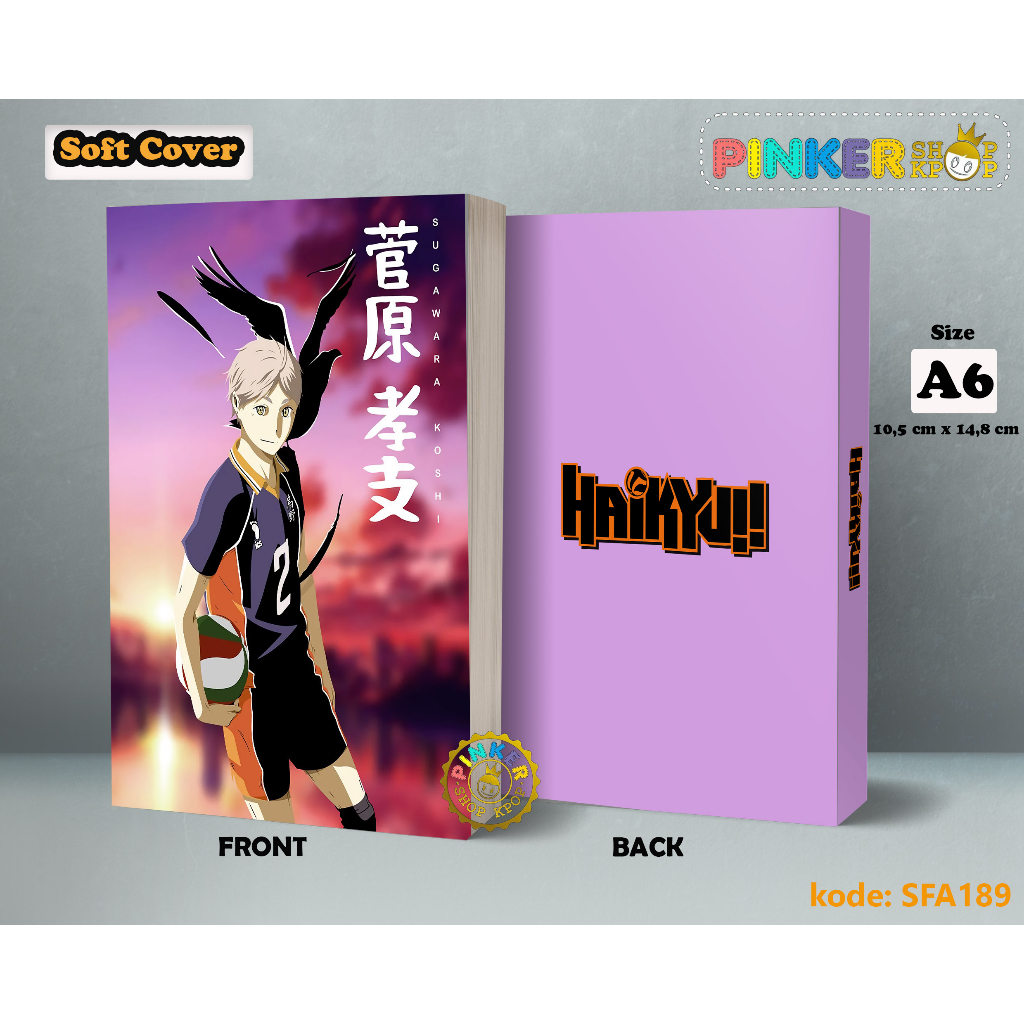 

(SFA189) Pocket Note Anime Haikyuu sugawara Softcover A6/A5 Buku Tulis catatan Notes Agenda Planner Jurnal