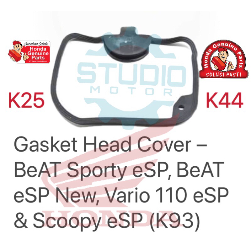 12391K25601 Gasket Head Karet Head Untuk Semua Tipe Beat Fi ESP K25 / Beat Robot K44 K81 Scoopy Fi K16 K93 Spacy F1 Kzl Paking Tutup Dexsel Klep ORIGINAL Honda AHM 12391K44V00 12391GGC900