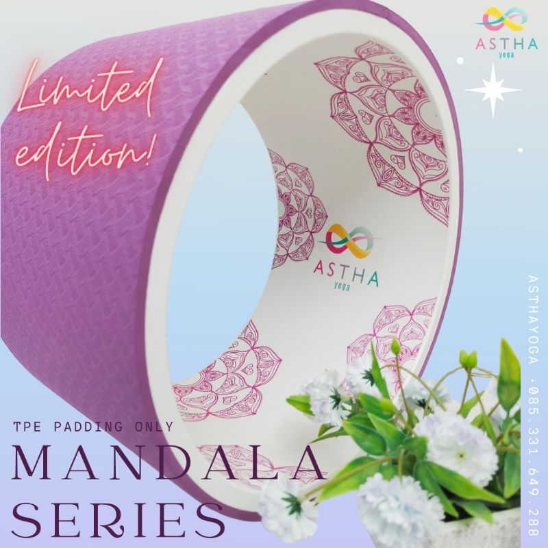 LIMITED EDITION  YOGA WHEEL MOTIF / WHEEL YOGA MANDALA / YOGA WHEEL BARU / YOGA WHEEL TPE / YOGA WHE