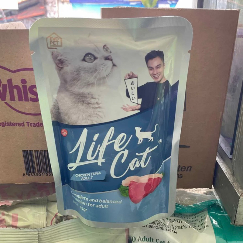 Makanan Kucing basah murah LIFE CAT pouch 85gr - Makanan kucing basah LIFE CAT sachet