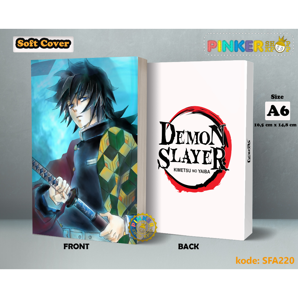 

(SFA220) Pocket Note Anime DEMON SLAYER 02 Softcover A6/A5 Buku Tulis catatan Notes Agenda Planner Jurnal