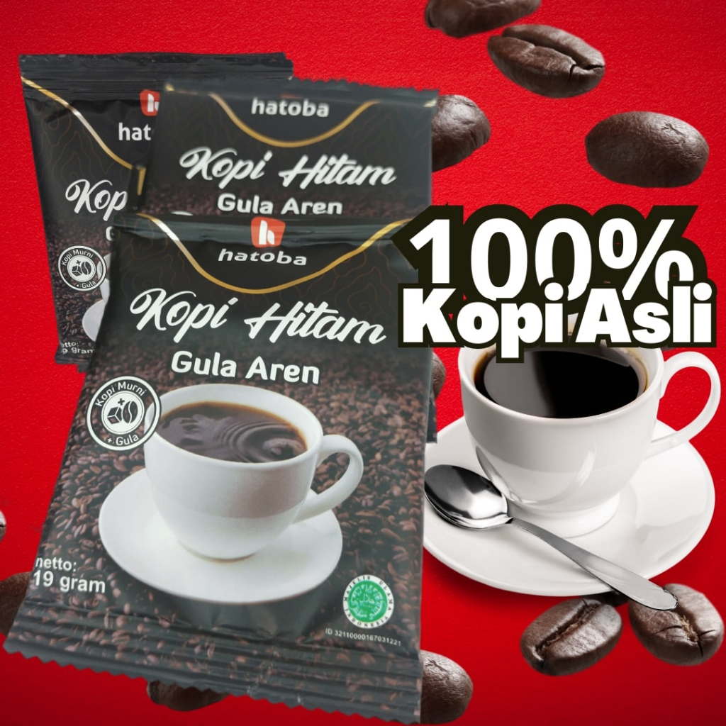 

100% Kopi Murni, Kopi Gula Aren Siap Seduh Kopi Siap Seduh Hatoba