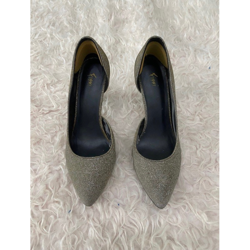 heels preloved fioni silver blink blink size 36