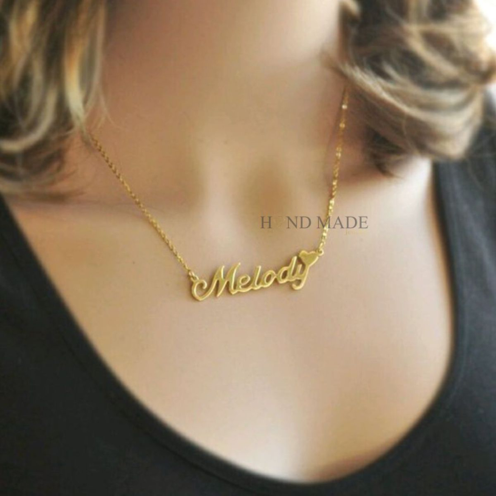 kalung nama titanium anti karat anak dewasa kalungnama aksesoris wanita necklace titanium aksesoris fashion