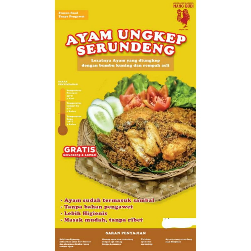 

AYAM UNGKEP REMPAH KUNING LENGKUAS SATU EKOR GRATIS SAMBAL DAN SERUNDENG