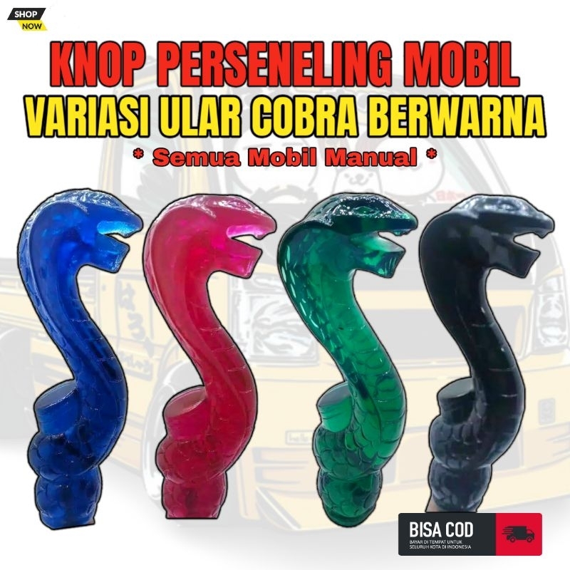 Knop Shift Knob Tongkat Perseneling Persneling Mobil Manual Variasi Ular Cobra Mobil Truck Pick Up