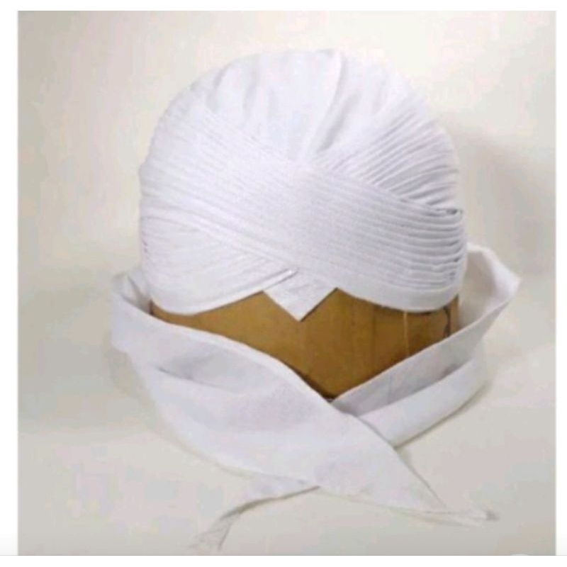 Blangkon Jogja Lipat Sliwir Putih  / Blangkon Jogja Sunan Kalijaga