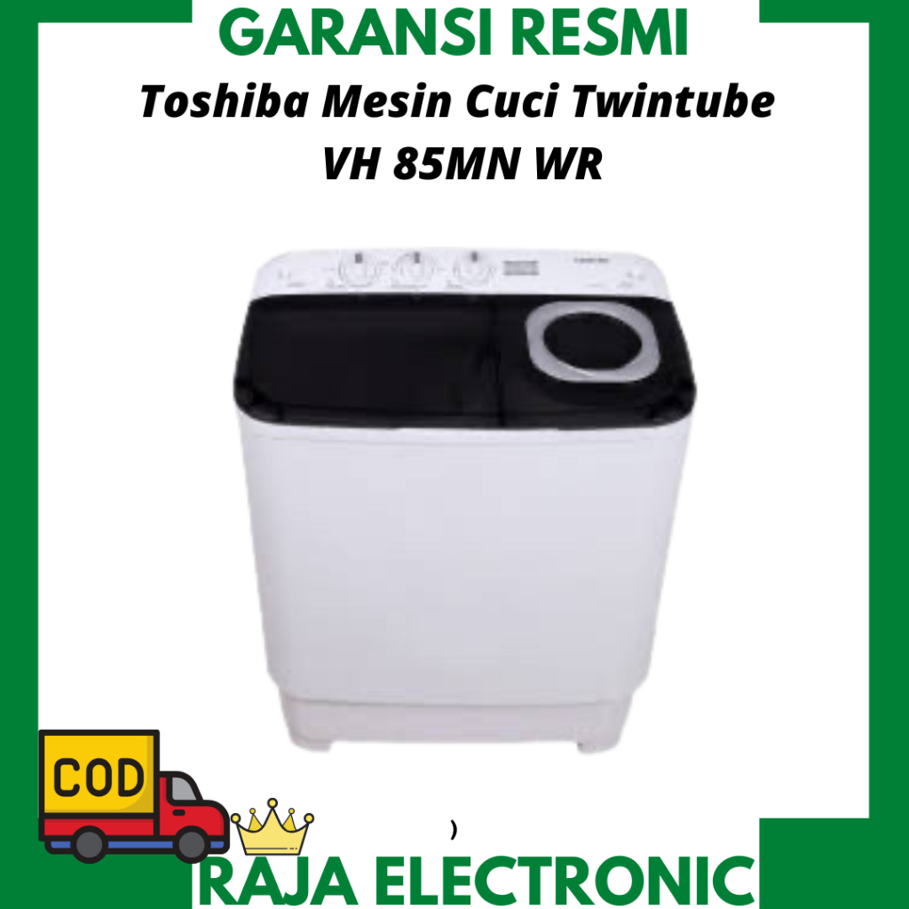 Toshiba Mesin Cuci TwinTube VH 85Mn WR 2 Tabung 7,5 Kg