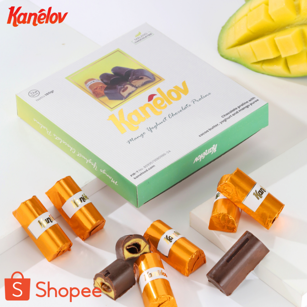 

Chocolate Praline Mango Yoghurt - Cokelat Praline isi Mangga dan yoghurt - Cokelat Kanelov - Chocolate Premium Cocoa Butter - Artisan Chocolate (NEW Varian)