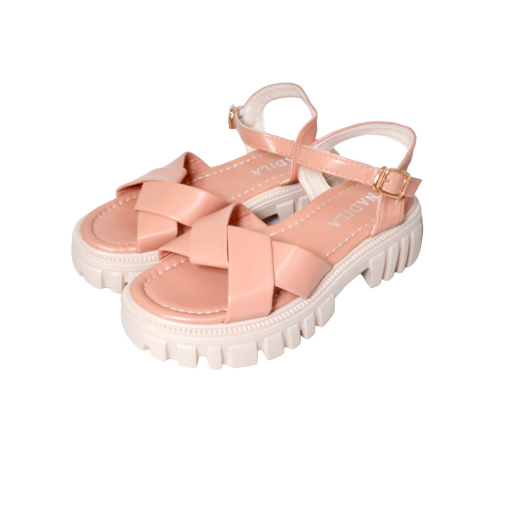 Nadilastuff Rose Platform Hak Tahu Sandal Wanita Premium