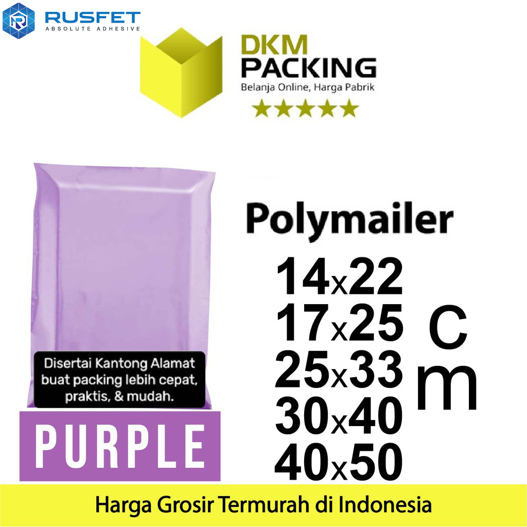 

Polymailer Polimailer LIGHT PURPLE Amplop Plastik Packing Olshop PREMIUM TERMURAH / SATUAN