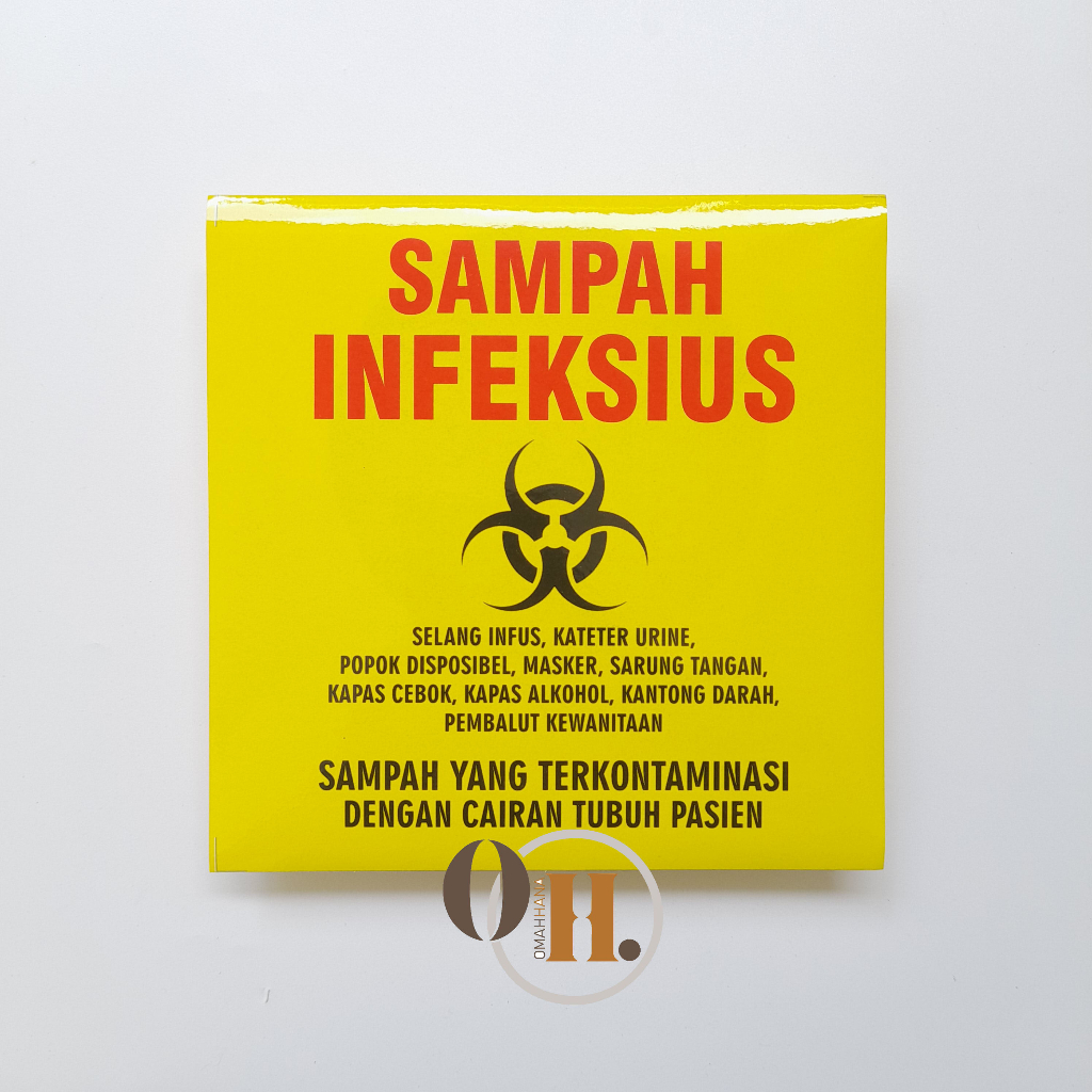 Stiker Sampah Infeksius - Stiker Tempat Sampah - Stiker Chromo