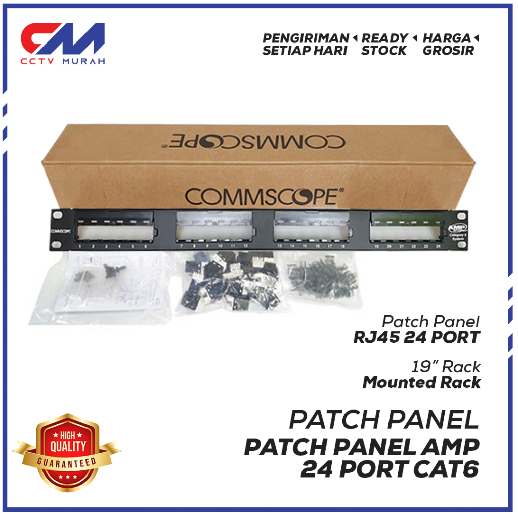 Patch Panel 24 Port AMP Loaded CAT6/Patch Panel 24 Port CAT6