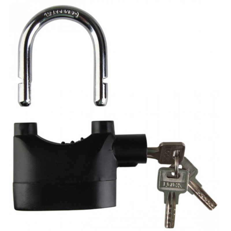 [BISA COD] Padlock Gembok Alarm Anti Maling Ring Panjang Gembok Anti Pencuri Pengaman Motor Alarm