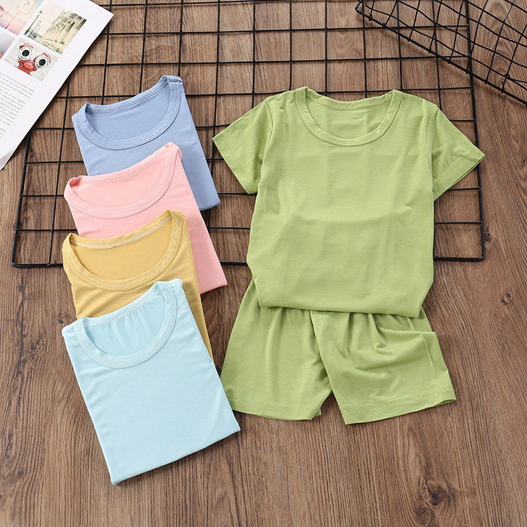 LID9143- Setelan Baju Kaos Celana Pendek Set 2in1 Setelan Polos Cewek Cowok - Your Affordable Quality!