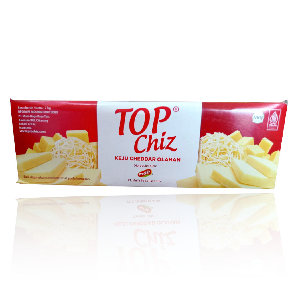 Top Chiz Keju Cheddar Olahan / Cheese / Keju Batangan 2kg