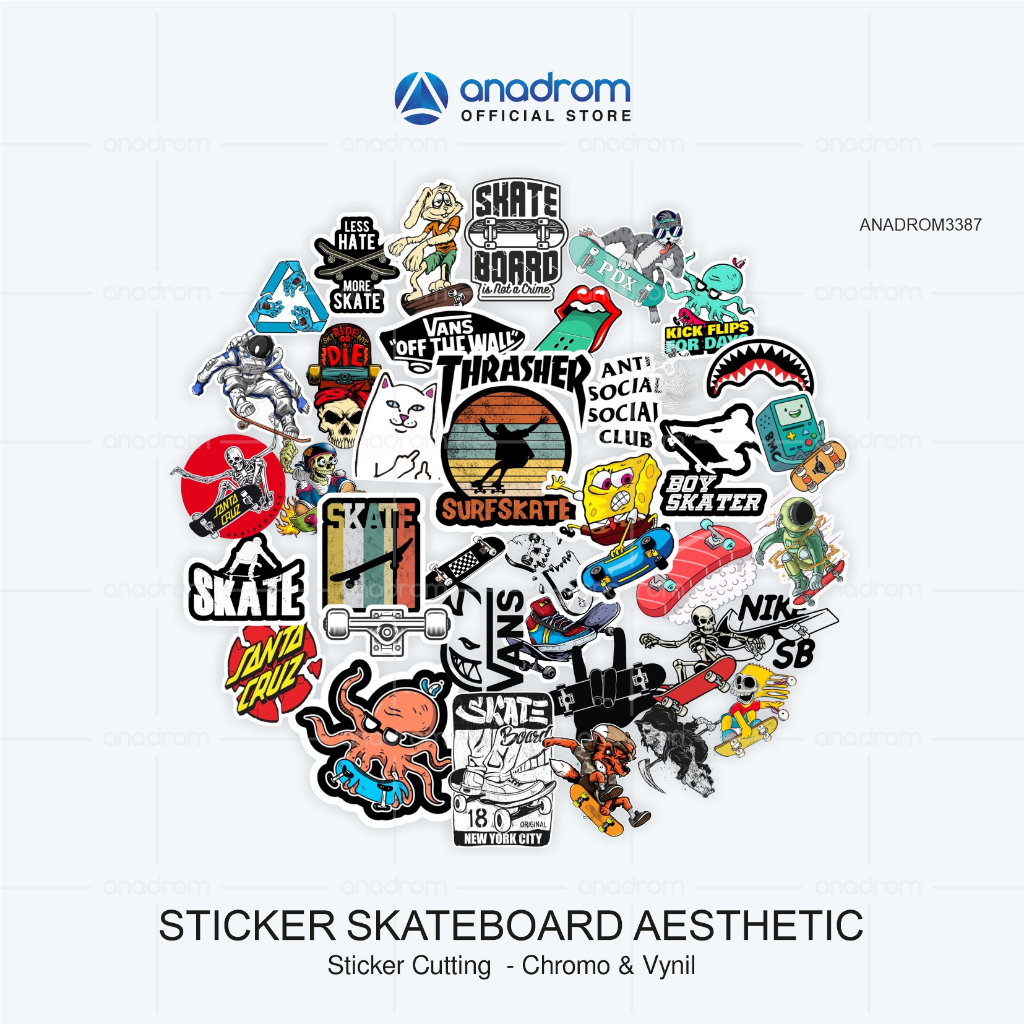 

Sticker Skateboard Aesthetic | Sticker Keren Aesthetic | Anadrom 3387