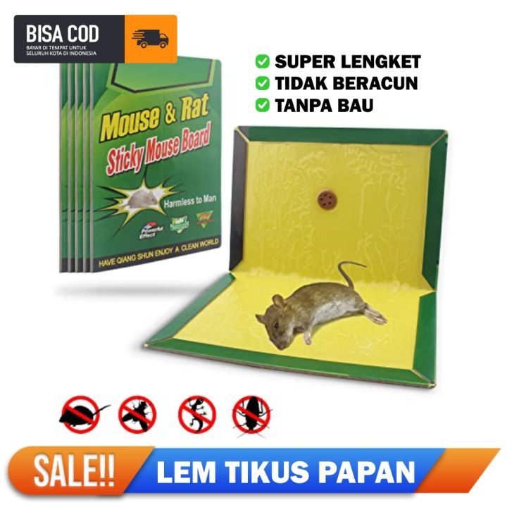 [COD] Lem Tikus Hijau Jebakan Trap Papan Buku Impor Perangkap Kuat