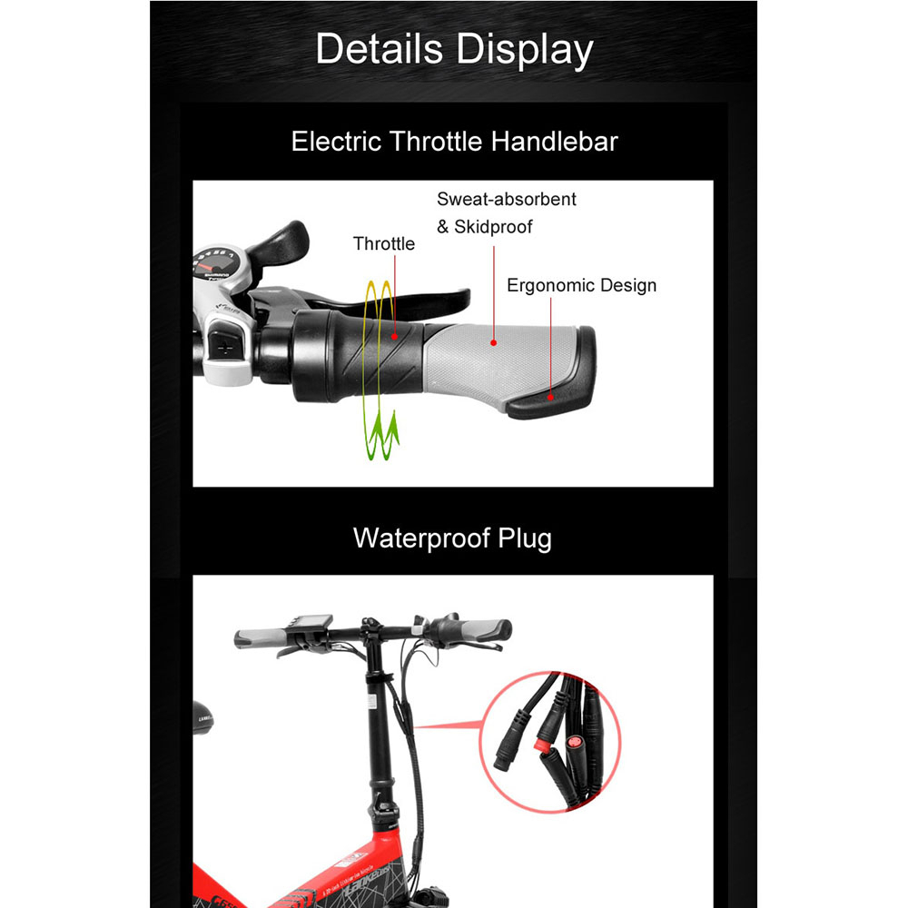 Lankeleisi Sepeda Listrik Lipat Folding Bike Smart Deluxe 48V 10.4Ah - G650