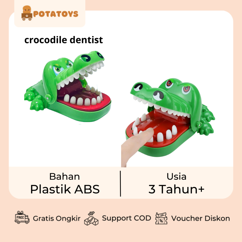 [ Potatoys ] Mainan Anak Buaya Gigit / Mini Crocodile Dentist / Mainan Gantungan Buaya Gigit Mini / Gantungan Kunci Lucu / Souvenir Ulang Tahun