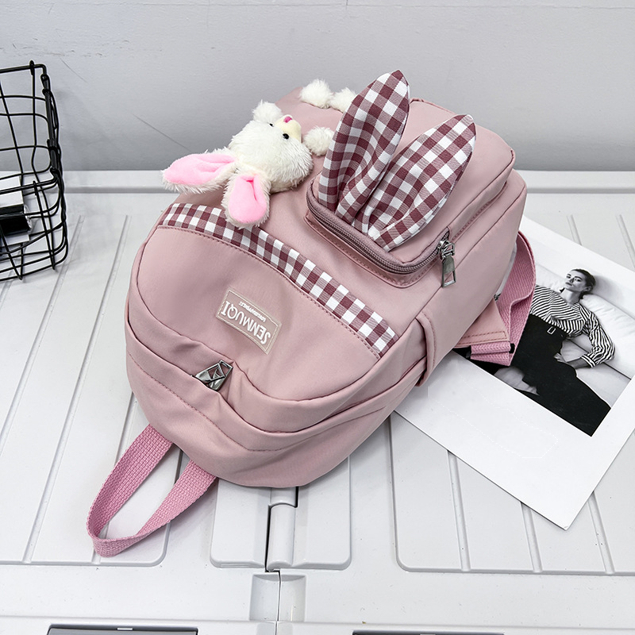 DOMMO - D6141 Tas Ransel Anak / Tas Sekolah Anak / Tas Ransel Korea Style / Tas Ransel Boneka Kelinci / Tas Fashion Anak / Tas Fashion Korea / Rabbit Backpack