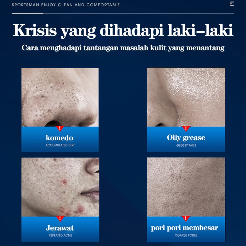 Pembersih Wajah Sabun wajah penghilang komedo eksfoliasi wajah 168g  pembersih komedo Wajah Pria Pembersih Exfoliasi wajah penghilang bekas jerawat Alat pembersih wajah pemutih wajah