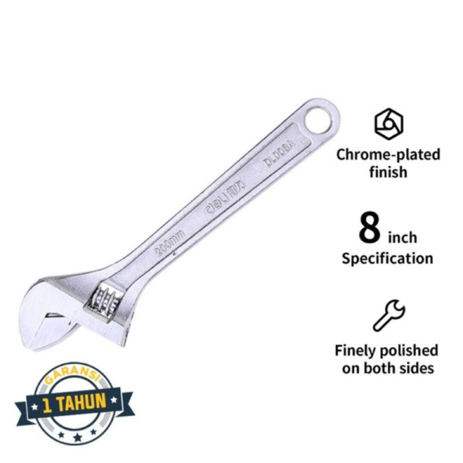 KUNCI INGGRIS Adjustable Wrench ukuran 8&quot; inch 10&quot; Inch 12&quot; Inch