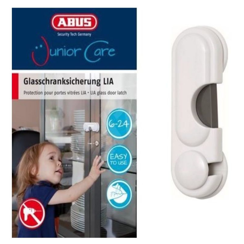 Original ABUS Germany Glass Cabinet Fuse JC4200A Lia - Alat Pegaman Pintu Kaca Pintu Lemari Kaca Asl