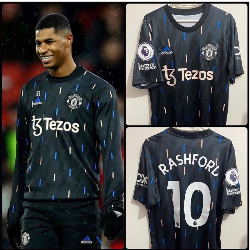 jersey manchester prematch hitam tezos plus namset rashford patch bpl