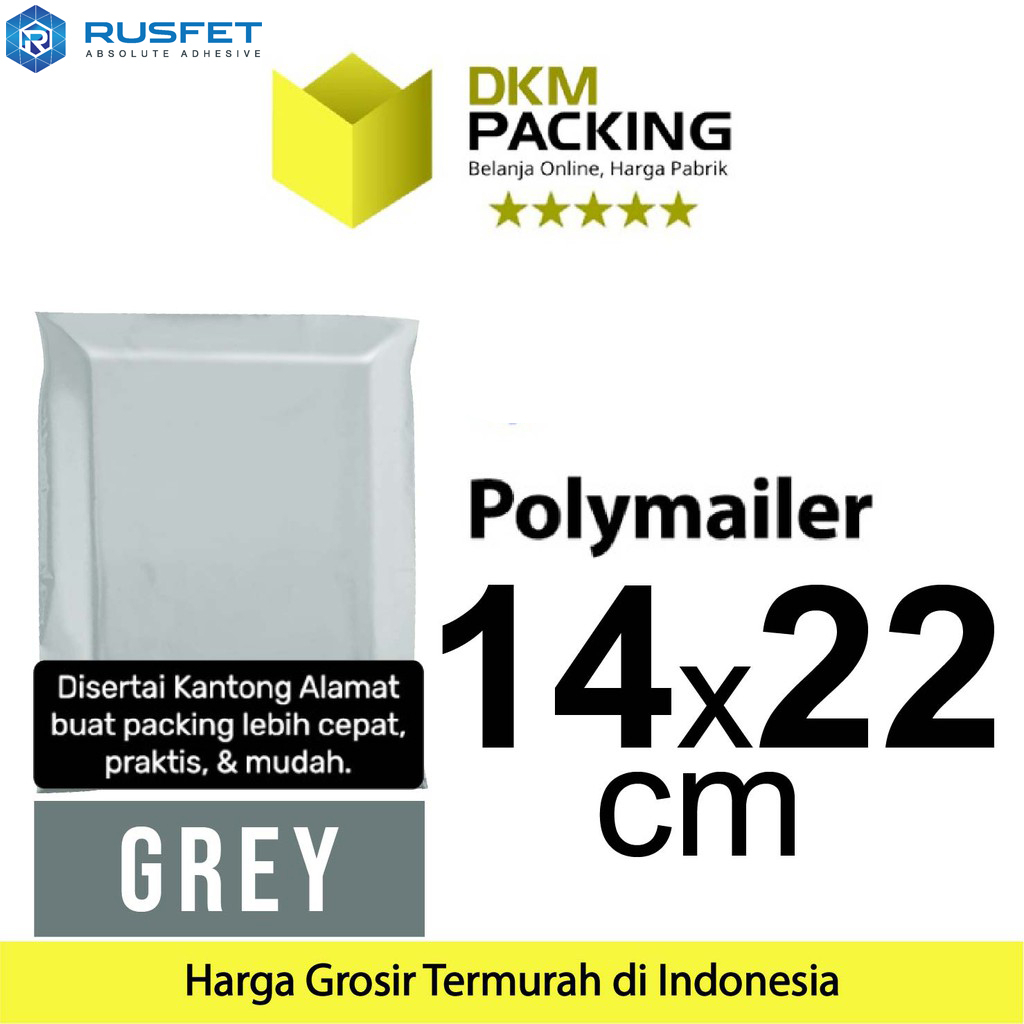 

Polymailer Polimailer GREY 14x22cm Amplop Plastik Packing Olshop PREMIUM TERMURAH / SATUAN