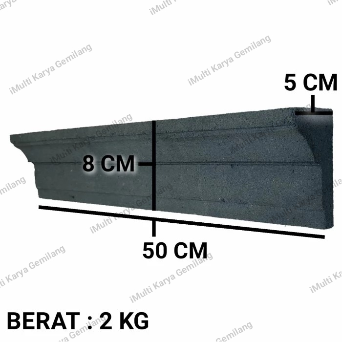 Lis/batu alam/Lis profil/Lis plafon/Lis dinding/Lis B-8 panjang 50 cm