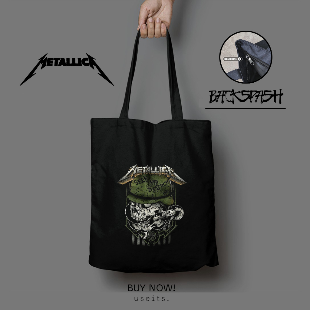 Tas Totebag Band Metalica Custom Pria Wanita - METALICA THD