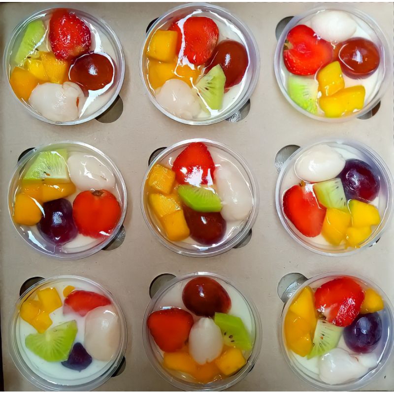 

Pudding Tropical - puding buah - puding vanila - puding buah