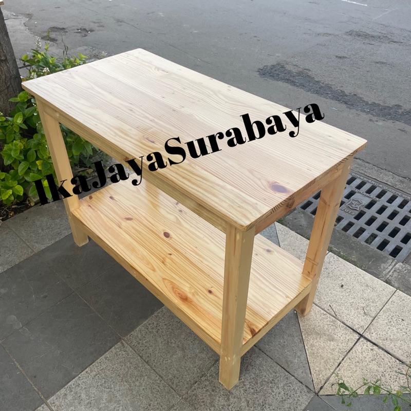 Meja Susun 2 Tingkat | Meja Aquarium | Meja Rak | Meja Kayu Jatibelanda | Meja Kayu Custom