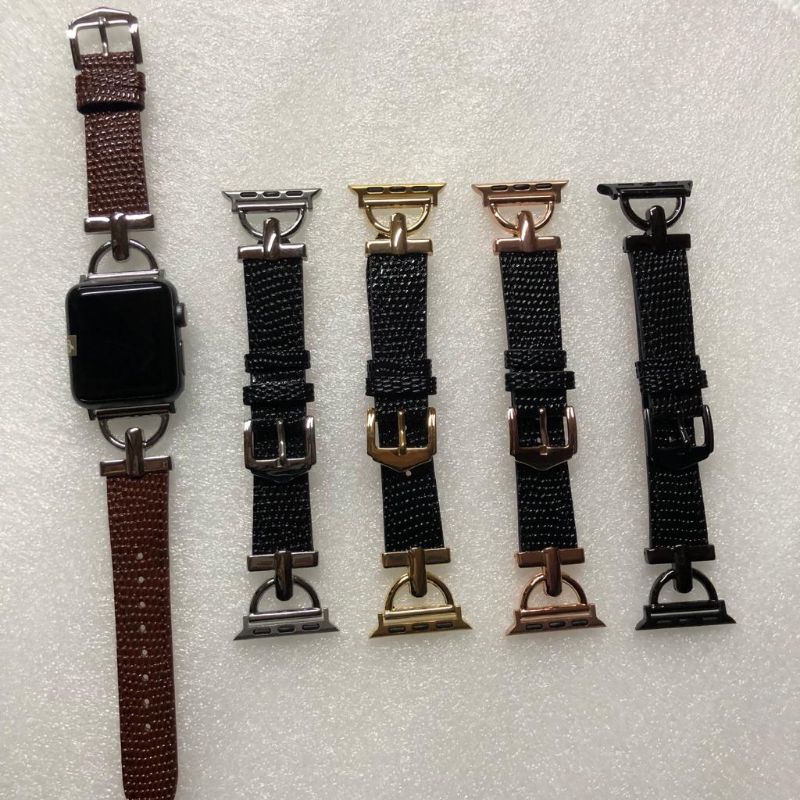 Strap Apple Watch Wearlizer Leather Metal Buckle Band iWatch Series 1/2/3/4/5/SE/6/7/8/Ultra