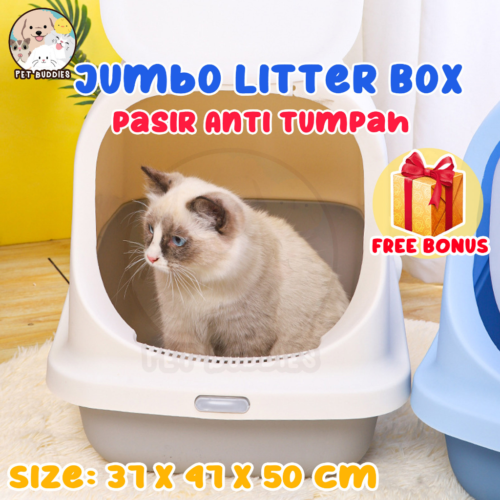 Premium Litter Box Bak Mandi Pasir Kucing/Anjing Tempat Pup Besar