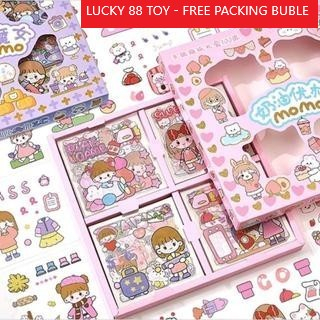 Stiker Momo Premium Waterproof Books Sticker - Mainan Edukasi fokus dan motorik halus anak dan imajinasi anak