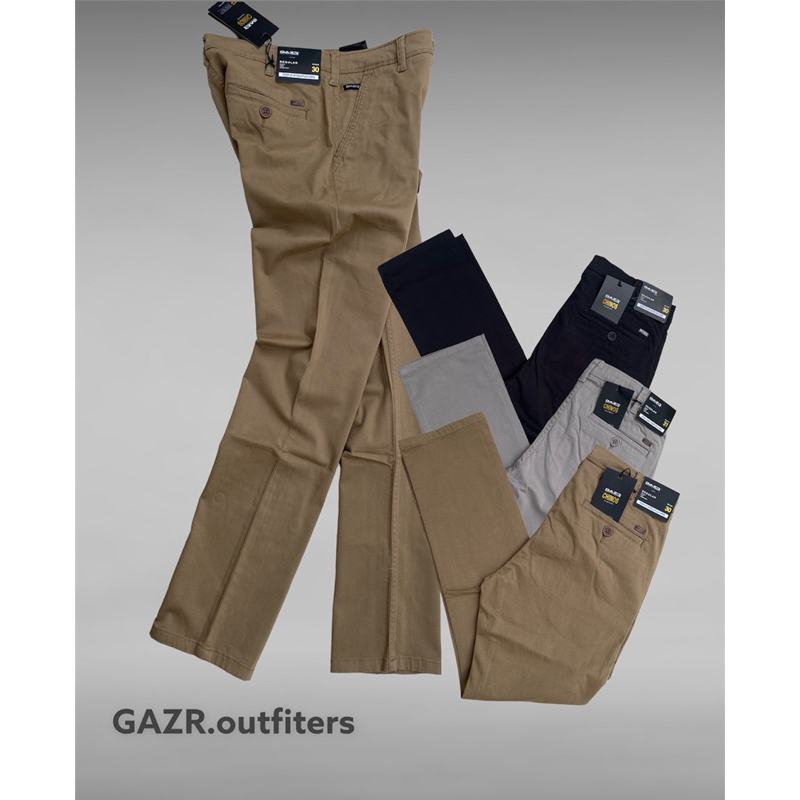 CELANA GAZR | woven chinos strecht gaz-r | celana chinos gazr original.