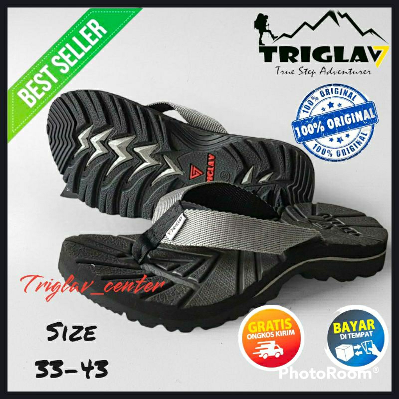 Sandal Jepit Pria Triglav - Triglav Original - Original Triglav - Sandal Slide Triglav - Sandal Gunu