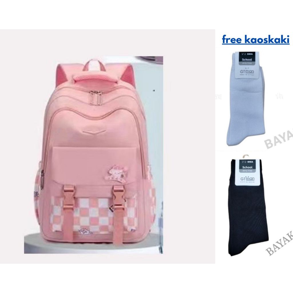 TAS SEKOLAH ANAK PEREMPUAN TAS RANSEL ANAK TAS ANAK TK RANSEL SEKOLAH ANAK PEREMPUAN TAS FREE KAOS KAKI