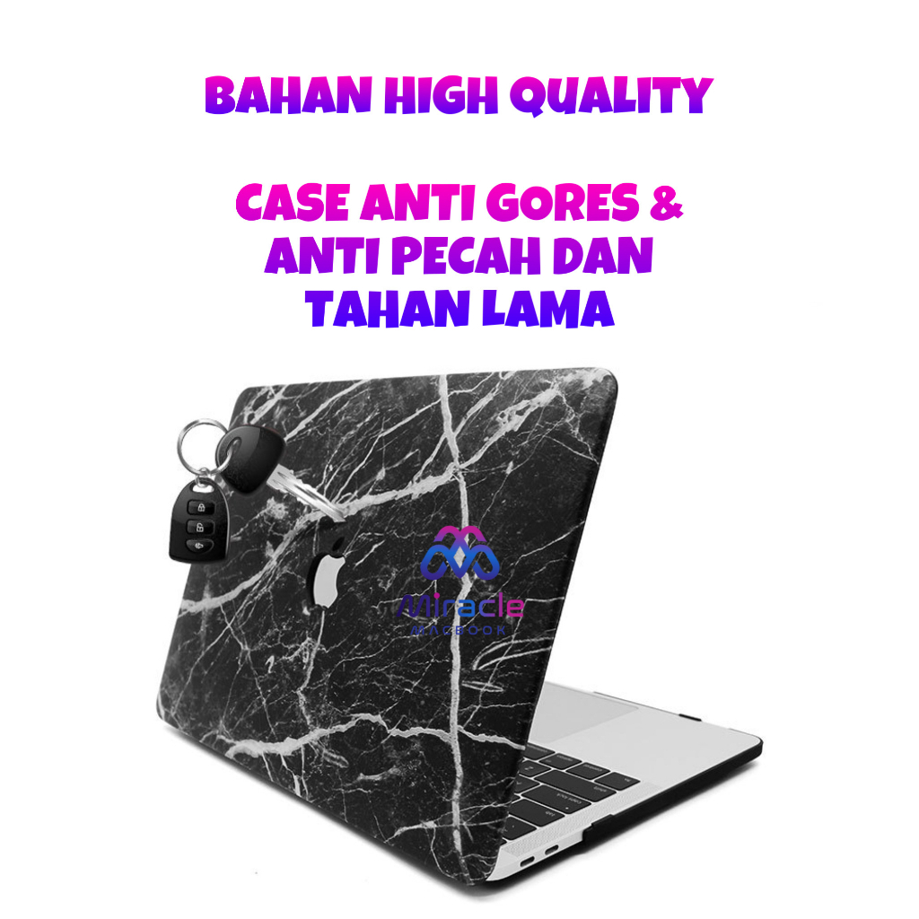 CASE MACBOOK PREMIUM MARBLE BLACK &amp; WHITE  EDITION NEW AIR PRO RETINA 11 12 13 14 15 16 INCH NON / WITH CD ROOM / TOUCHBAR