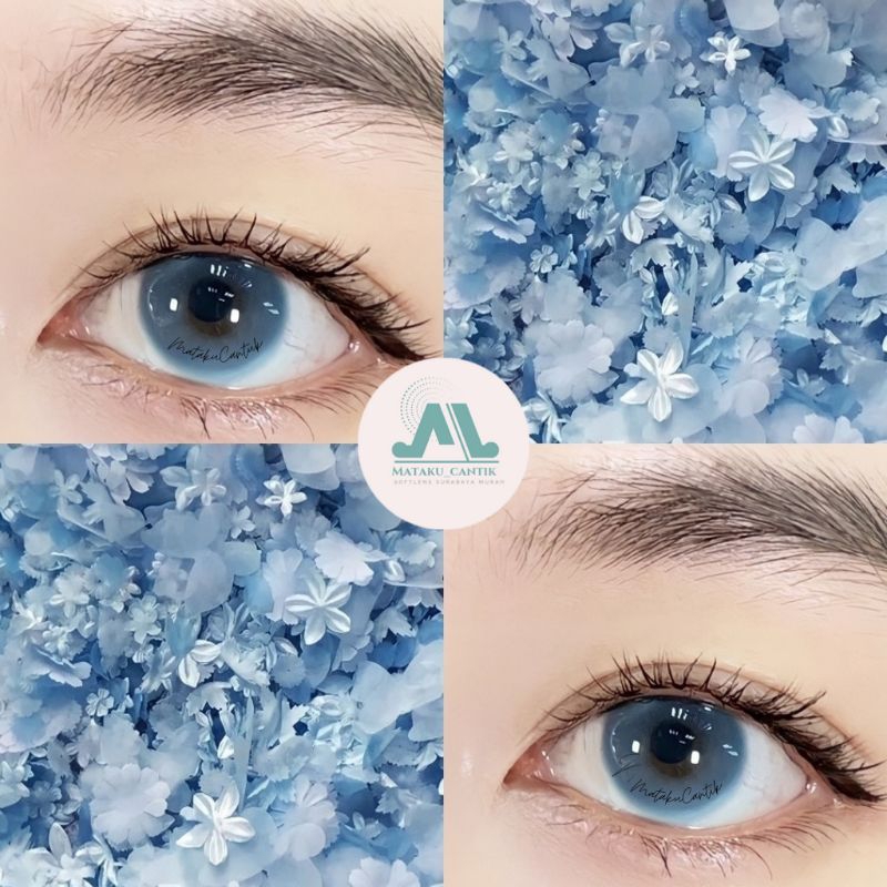 Softlens Soft Blue Premium MINUS/NORMAL Diameter Kecil 14.2 | Softlens Mata Sipit | Softlens Korea L