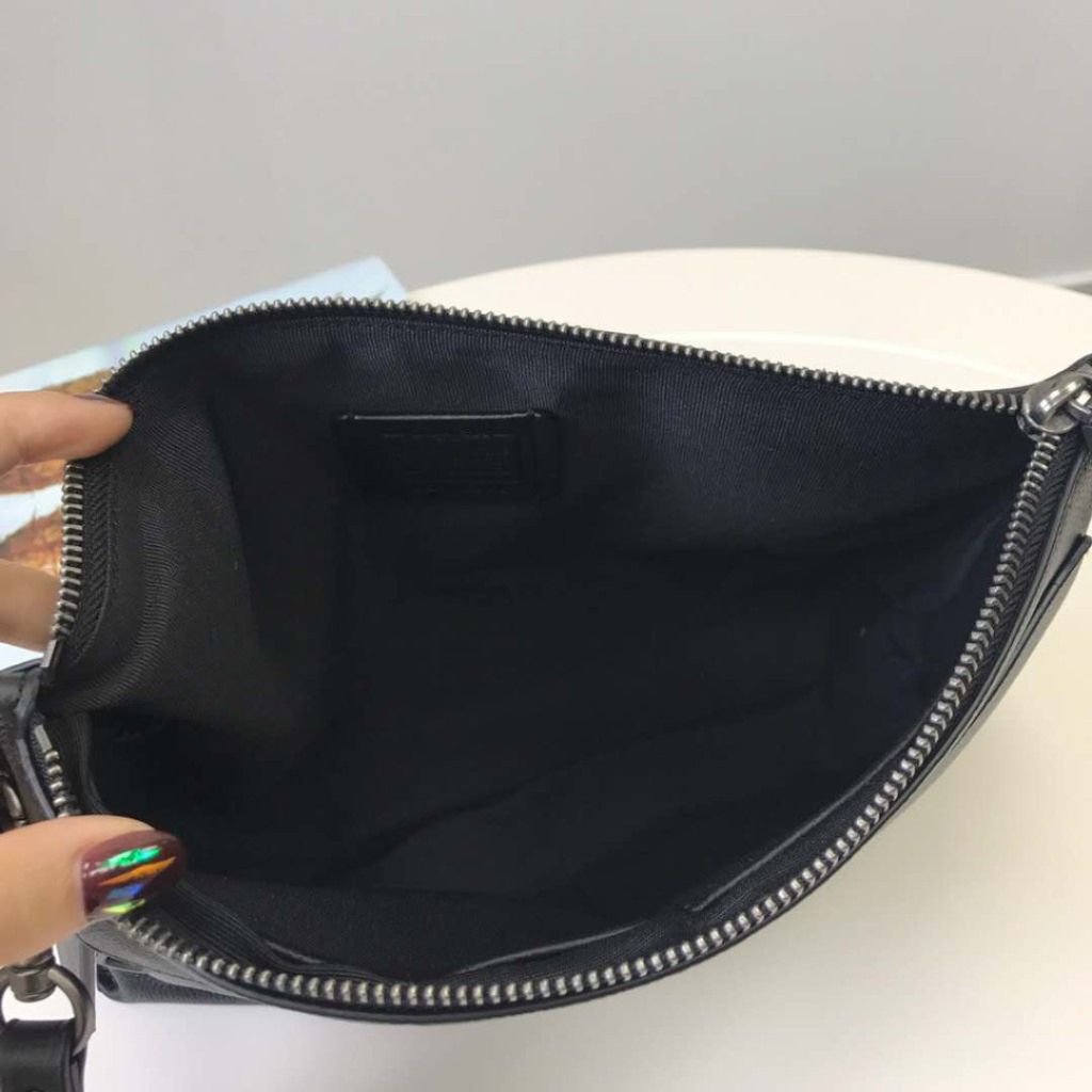 TAS PRIA CLUTCH BAG BLACK STRIPE CASUAL BUSINESS LARGE CAPACITY CH 31514