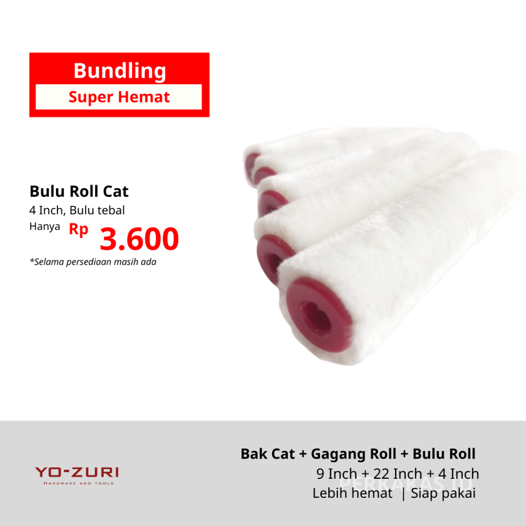 [BUNDLING] Paket Kuas Roll Cat 4 Inch OWNER