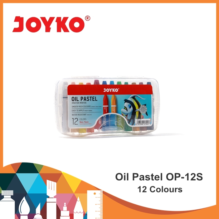 

Joyko Oil Pastel OP-12S / Krayon Minyak (12 colors) / Krayon / Joyko OP-12S