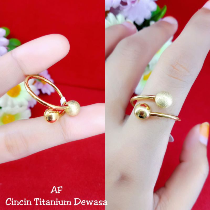 cincin couple/nikah pasir 1 dan 1/2 suku titanium