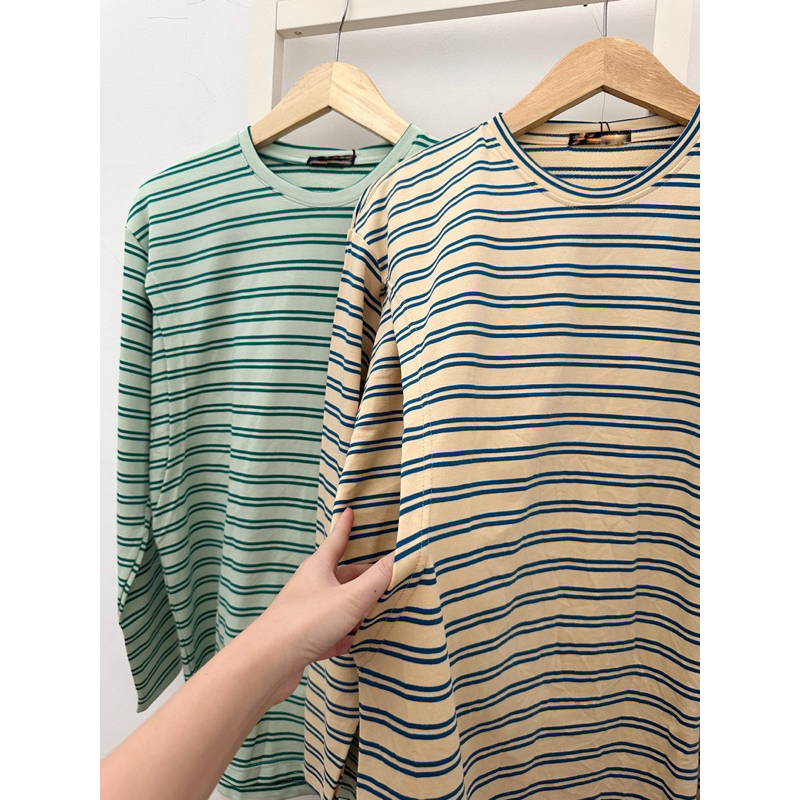 READYBASIC - BUSUI FRIENDLY BAJU KAOS LENGAN PANJANG BUSUI FRIENDLY STRIPE TEE BAHAN KATUN ADEM