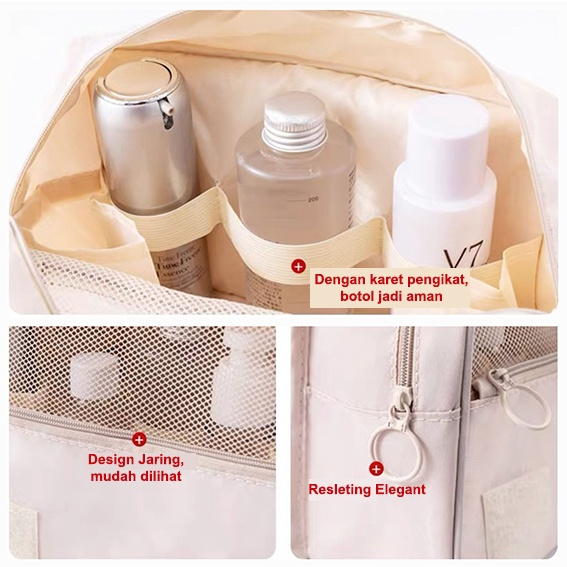 MAGEFY Tas Kosmetik Tas Skincare Bantal Kulit PU Ins Angin Portabel Wanita Grosir Tas Perlengkapan Mandi 1239