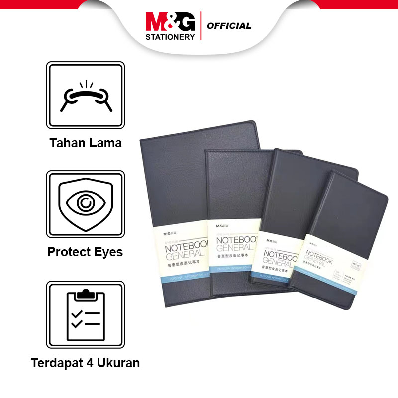 

M&G 48k PU Cover Buku Tulis Kulit Catatan Notebook Economical 80 halaman mm ruled